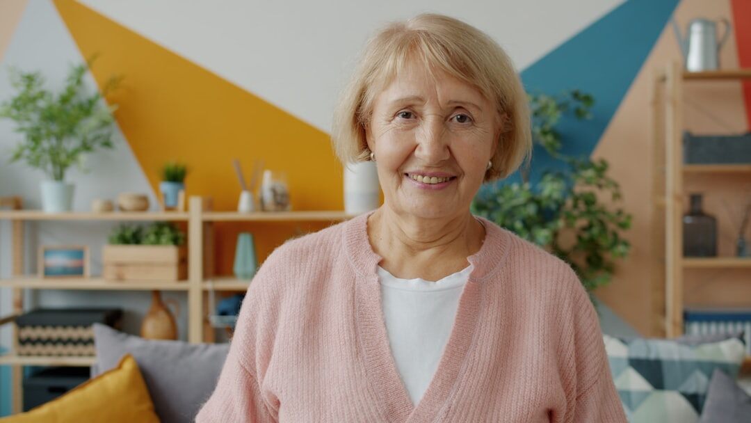 elderly woman smiling